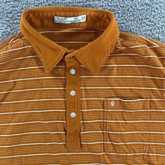 Criquet Orange Striped Polo Shirt - Picture 3 of 6